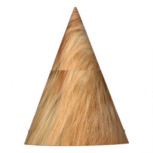 Red Fox Fur Pattern Tile Party Hat
