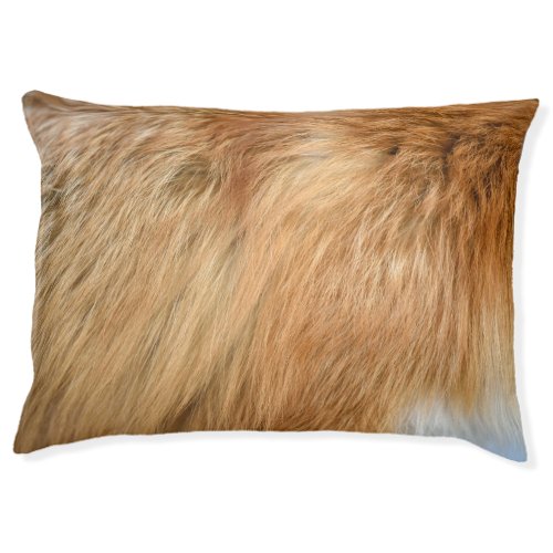 Red Fox Fur Pattern Tile Pet Bed