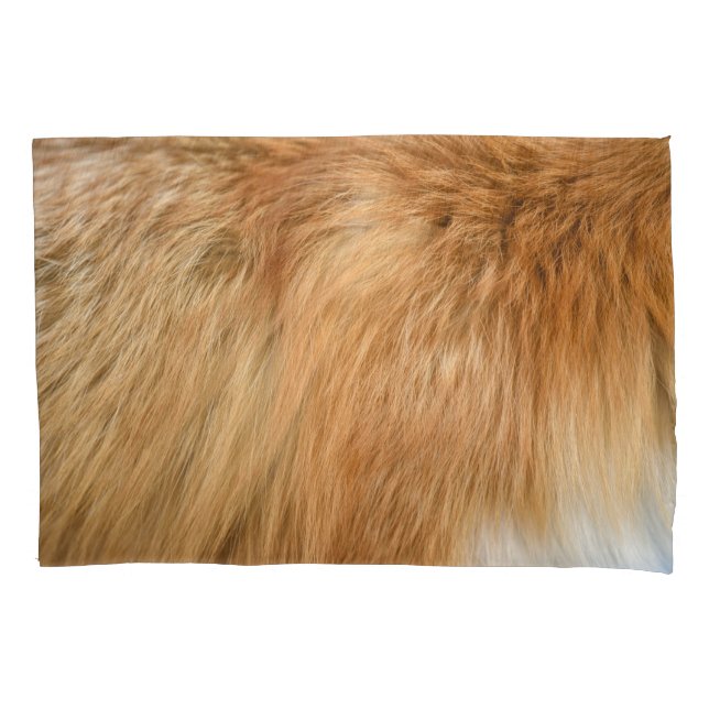 Red Fox Fur Pattern Tile Pillow Case (Front)