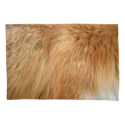 Red Fox Fur Pattern Tile Pillow Case