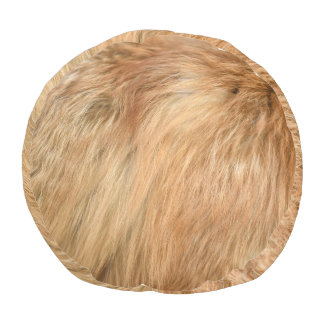 Red Fox Fur Pattern Tile Pouf