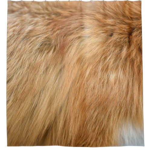 Red Fox Fur Pattern Tile Shower Curtain