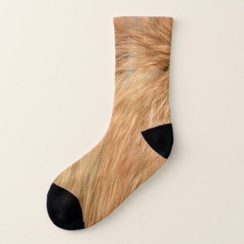 Red Fox Fur Pattern Tile Socks