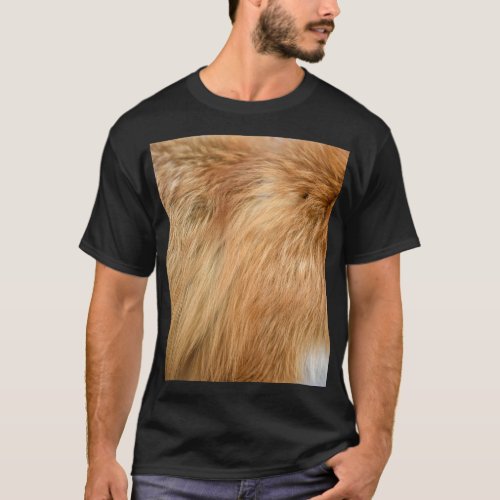 Red Fox Fur Pattern Tile T_Shirt