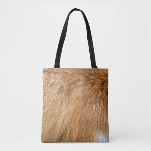 Red Fox Fur Pattern Tile Tote Bag