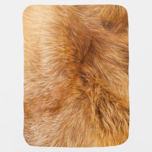 Red Fox Fur Textured Background Baby Blanket