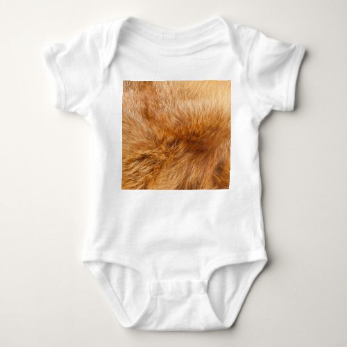 Red Fox Fur Textured Background Baby Bodysuit