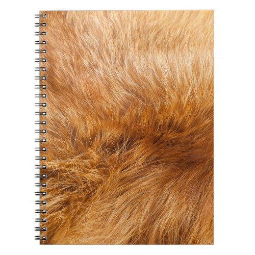 Red Fox Fur Textured Background Notebook