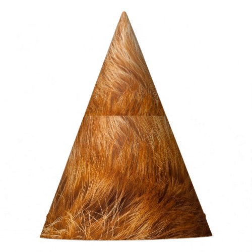 Red Fox Fur Textured Background Party Hat
