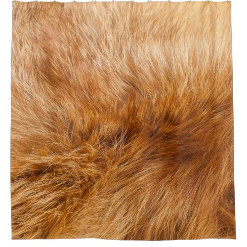 Red Fox Fur Textured Background Shower Curtain