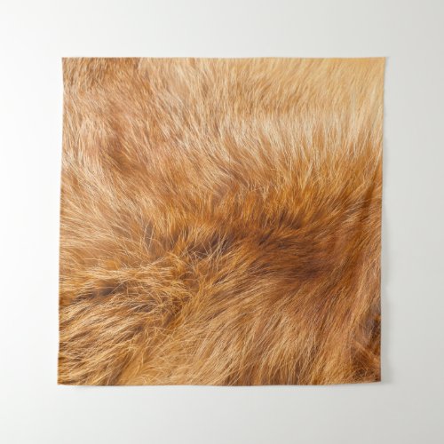 Red Fox Fur Textured Background Tapestry