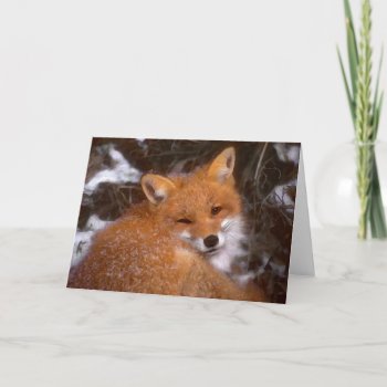 "red Fox" Greeting Card by TabbyHallDesigns at Zazzle