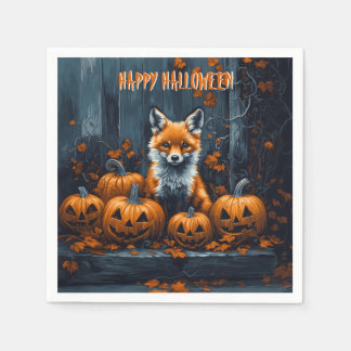 Red Fox Halloween Napkins