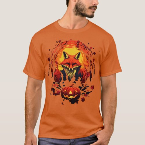 Red Fox Halloween T_Shirt