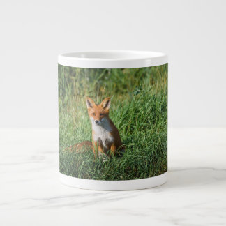 Red fox hat giant coffee mug