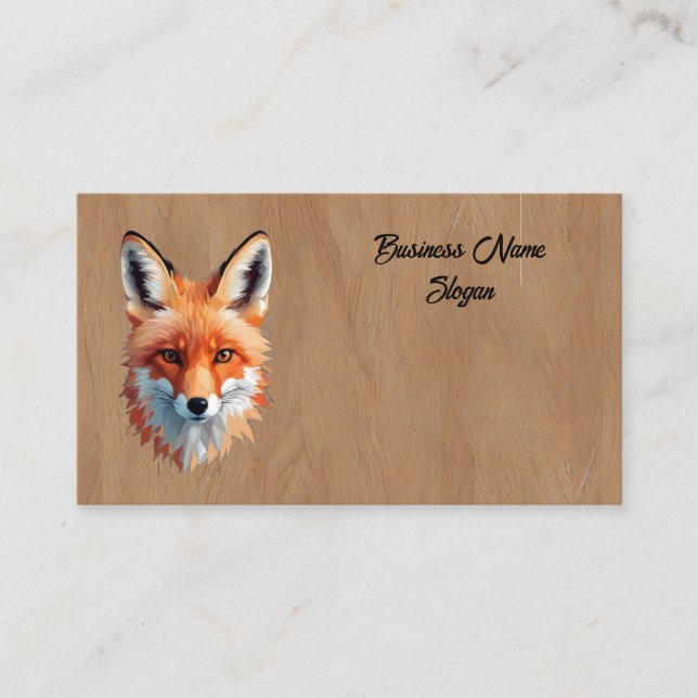 Red fox head business card (Front)