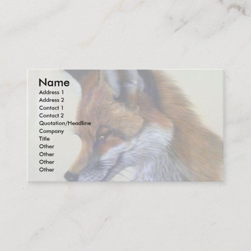Red Fox (head study) Business Card