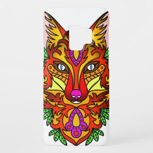 Red Fox Head  Stylized Drawing Case-Mate Samsung Galaxy S9 Case