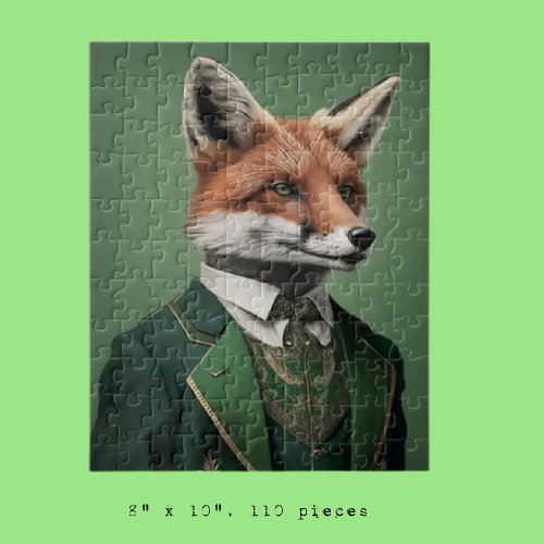 Red Fox in a Green St Patricks Day Suit Jigsaw Puzzle