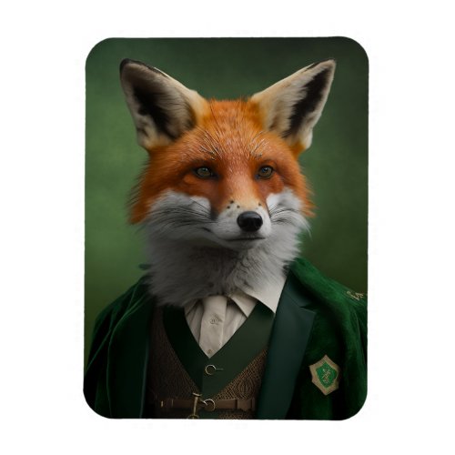 Red Fox in a Green St Patricks Day Suit Magnet