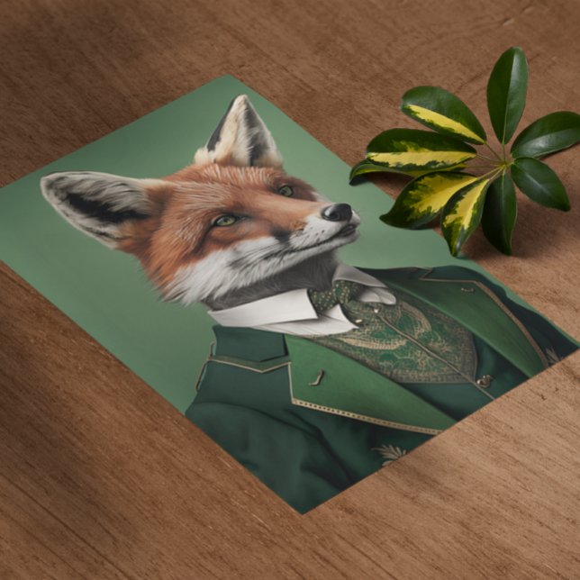 Red Fox in a Green St. Patrick's Day Suit Poster (Creator Uploaded)