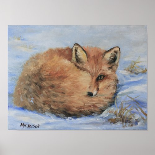 Red Fox in Snow Fine Art Print