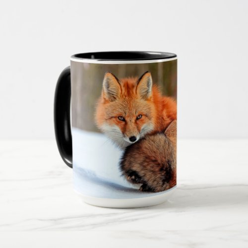 Red Fox In Snow  Yukon Mug