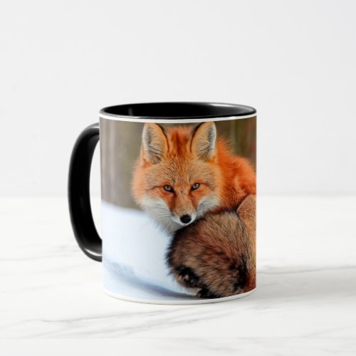 Red Fox In Snow  Yukon Mug