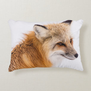 Red Fox in the Snow Decorative Pillow