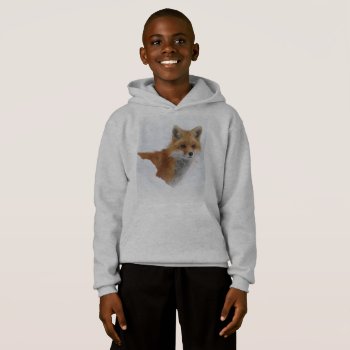 Red Fox In The Snow Hoodie by backyardwonders at Zazzle