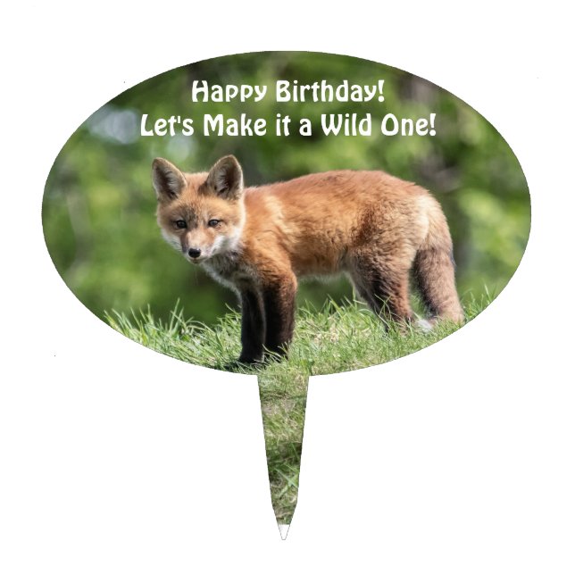 Red Fox Kit Cake Topper (Front)
