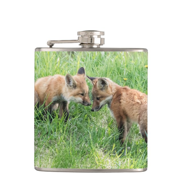 Red Fox Kits Flask (Front)