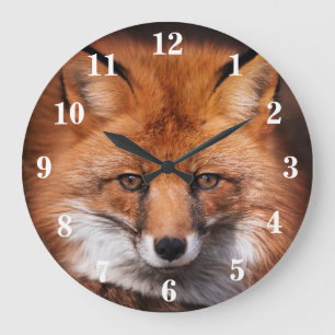Red Fox Large Clock
