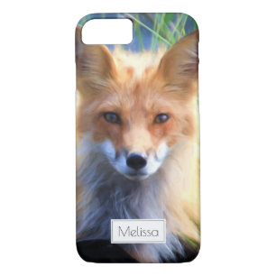 Red Fox Laying in the Grass Scenic Personalized iPhone 8/7 Case