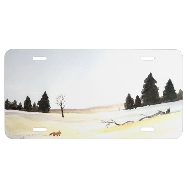 Red Fox License Plate (Front)