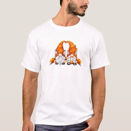 Red Fox Lover With Bushy Tails For Autumn With Fun T_Shirt