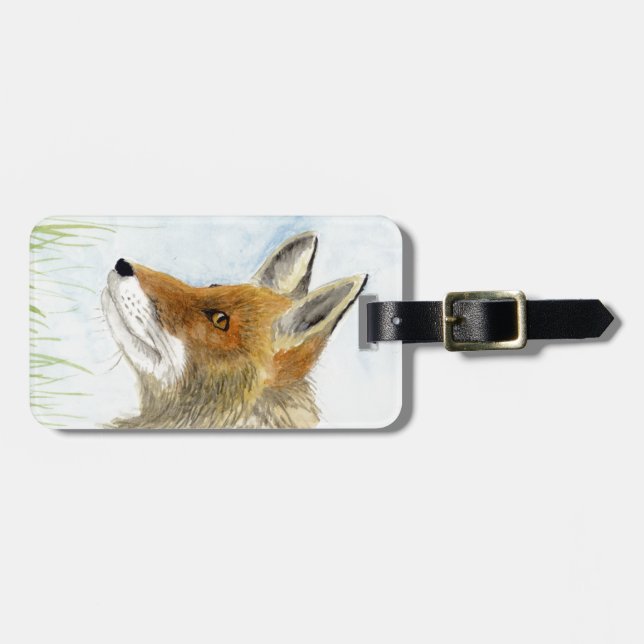 Red Fox Luggage Tag (Front Horizontal)