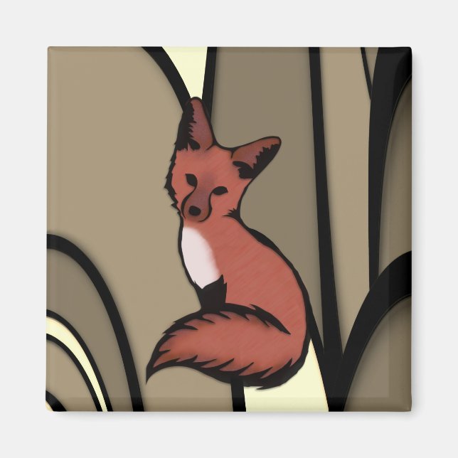 Red Fox Magnet (Front)