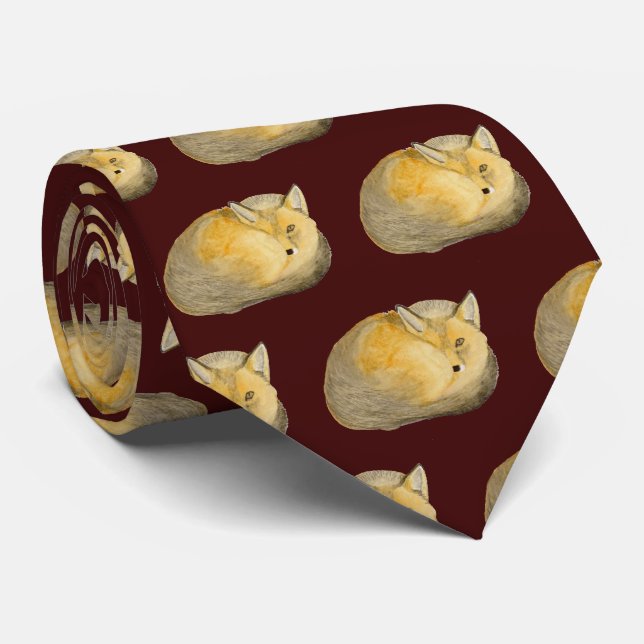 Red Fox Neck Tie (Rolled)