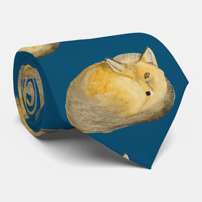 Red Fox Neck Tie (Rolled)