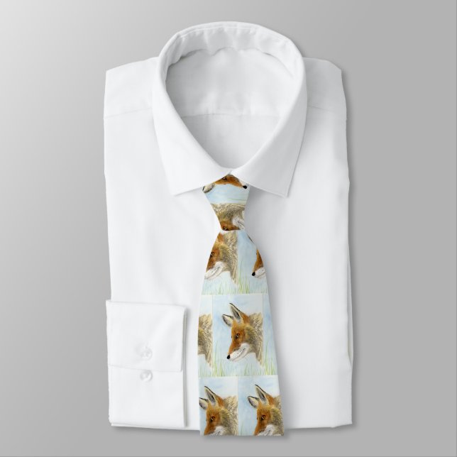 Red Fox Neck Tie (Tied)