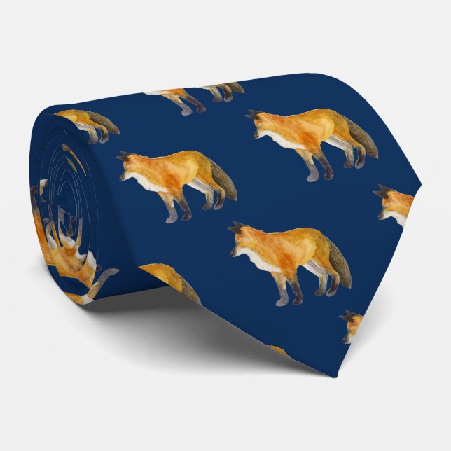 Red Fox Neck Tie (Rolled)