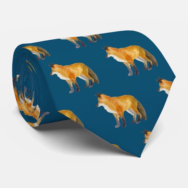 Red Fox Neck Tie (Rolled)