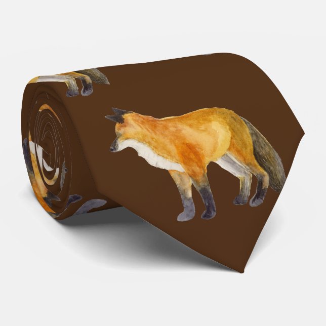 Red Fox Neck Tie (Rolled)