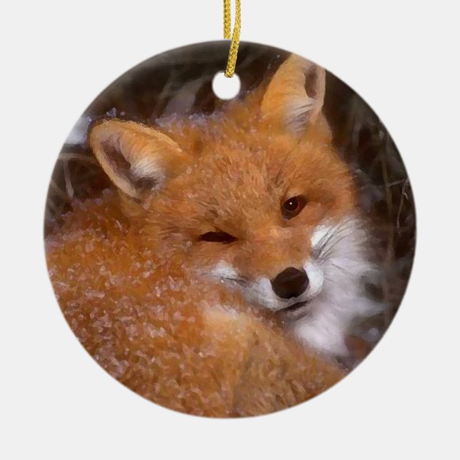 "Red Fox" Ornament (Front)