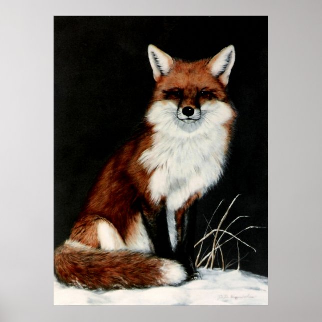 RED FOX painting by DiDi Poster (Front)