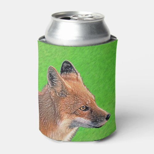 Red Fox Painting _ Original Wildlife Art Can Cooler