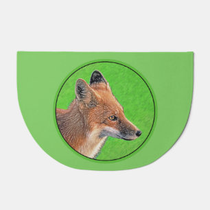 Red Fox Painting - Original Wildlife Art Doormat