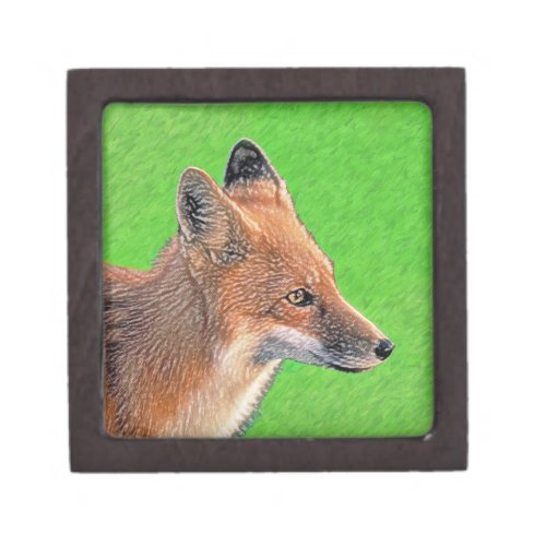 Red Fox Painting _ Original Wildlife Art Gift Box