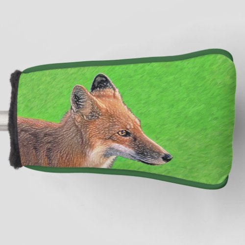 Red Fox Painting _ Original Wildlife Art Golf Head Cover